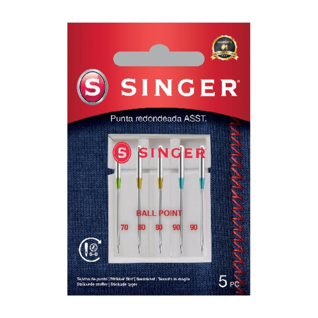 Confezione di Aghi Singer per Tessuti di maglina punta a sfera 70/80/90