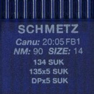 10 Aghi Schmetz n°90 134(R) SUK per Macchine Industriali