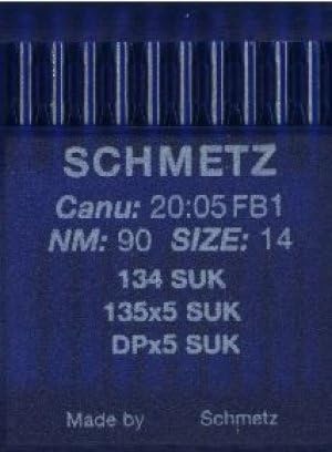 10 Aghi Schmetz n°90 134(R) SUK per Macchine Industriali