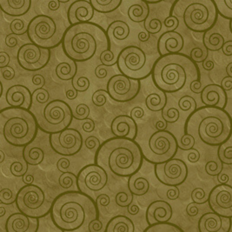 Tessuto fantasia swirl verde oliva